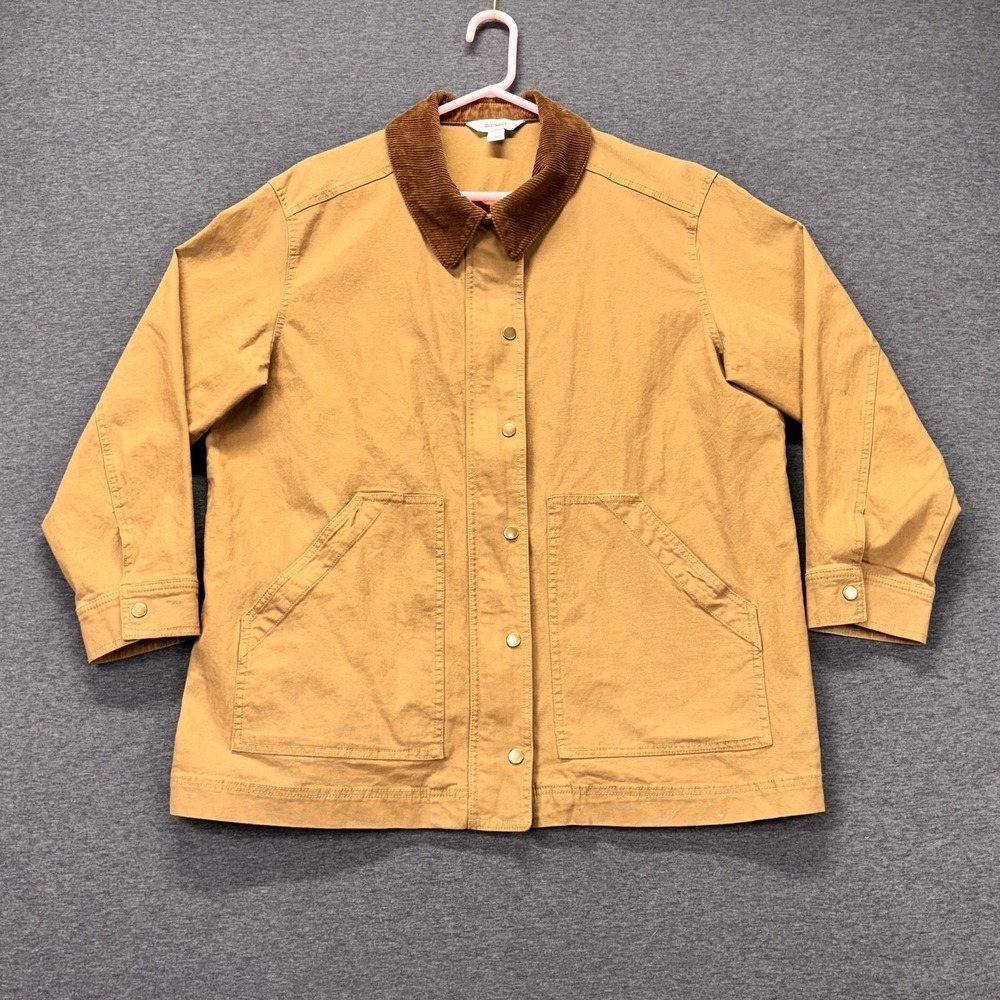 Old Navy Barn Jacket Mens XL Brown Canvas Corduroy Collar Clifftop Workwear